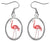 Pink Flamingo 1" Silver Hypoallergenic Steel Earrings