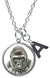 Gorilla Pendant & Initial Charm Steel 24" Necklace