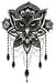 Owl Floral Tribal Animal Medicine Totem Large 4" x 6 1/2" Waterproof Temporary Tattoos