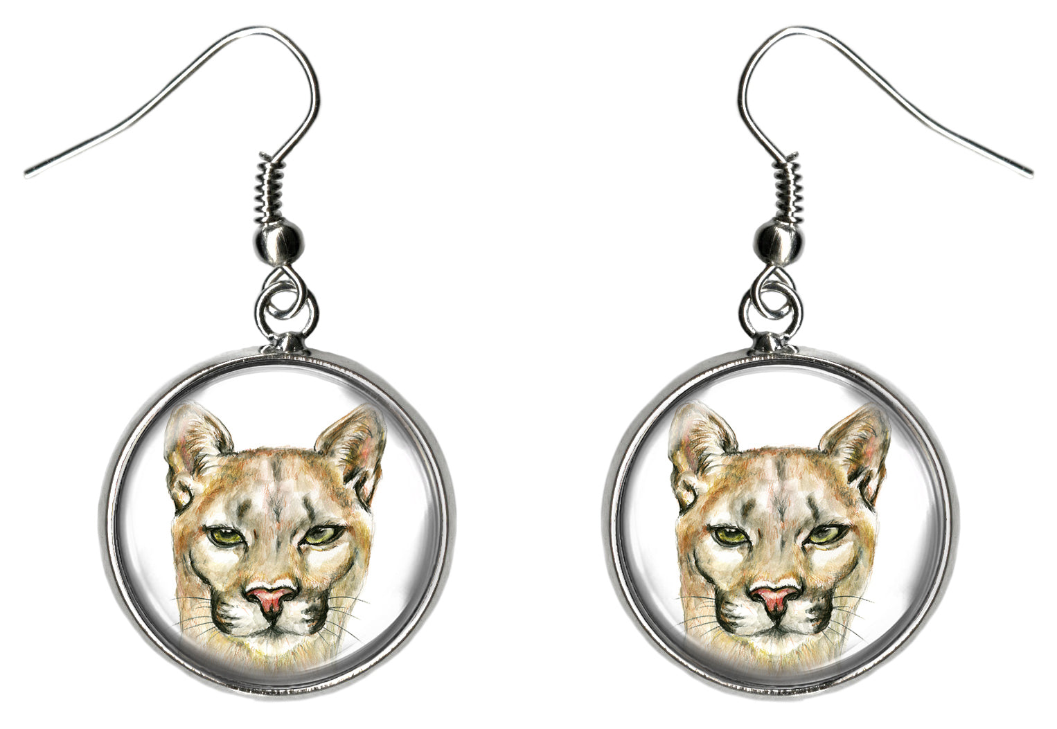 Cougar Silver Hypoallergenic Stainless Steel Earrings