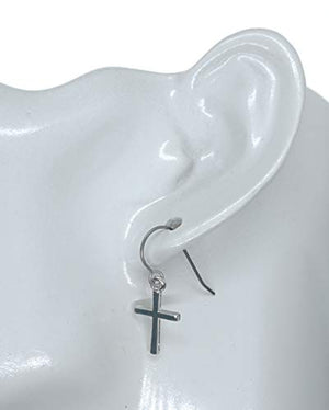 Cross Charms 3/4" Titanium Earrings Hypoallergenic for Sensitive Ears