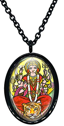 My Altar Goddess Durga of Divine Force Stainless Steel Pendant Necklace
