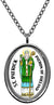 My Altar Saint Patrick Patron of Ireland Silver Stainless Steel Pendant Necklace