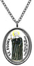 My Altar Saint Flora Patron for Victims of Betrayal Silver Stainless Steel Pendant Necklace