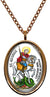 My Altar Saint George Patron of Healing Skin Diseases Rose Gold Stainless Steel Pendant Necklace