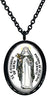 My Altar Saint Catherine of Siena Patron for Sickness Black Stainless Steel Pendant Necklace