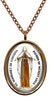 My Altar Saint Margaret of Cortona Patron of Weight Loss Rose Gold Stainless Steel Pendant Necklace