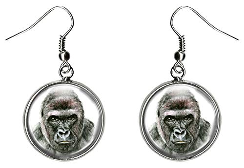 Gorilla Hypoallergenic Stainless Steel Silver Earrings