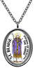 My Altar Saint Blaise Patron of Healing The Throat Silver Stainless Steel Pendant Necklace