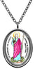 My Altar Saint Margaret of Antioch Patron of Pregnancy Protection Silver Stainless Steel Pendant Necklace