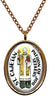 My Altar Saint Cajetan Patron for Job Seekers Rose Gold Stainless Steel Pendant Necklace