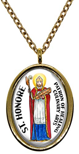 My Altar Saint Honore for Healing Culinary Arts Gold Stainless Steel Pendant Necklace