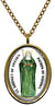 My Altar Saint Bridget of Sweden Patron of Widows Gold Stainless Steel Pendant Necklace