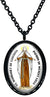 My Altar Saint Margaret of Cortona Patron of Weight Loss Black Stainless Steel Pendant Necklace