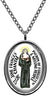 My Altar Saint Jane Frances de Chantal for Forgotten & Missing People Silver Stainless Steel Pendant Necklace