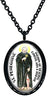 My Altar Saint Peregrine Patron of Healing Black Stainless Steel Pendant Necklace