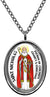 My Altar Saint Nicholas Patron Saint of Christmas Silver Stainless Steel Pendant Necklace
