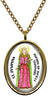 My Altar Saint Dymphna Patron of Incest Victims Gold Stainless Steel Pendant Necklace