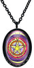 My Altar Solomons 2nd Pentacle of Venus for Grace & Honor Black Stainless Steel Pendant Necklace