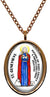 My Altar Saint Genevieve Patron of Paris France & Disaster Protection Rose Gold Stainless Steel Pendant Necklace