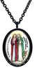 My Altar Saint Perpetua & St Felicitas Patrons for Womens Rights Black Stainless Steel Pendant Necklace