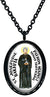 My Altar Saint Josephine Bakhita Patron Against Human Trafficking Black Stainless Steel Pendant Necklace