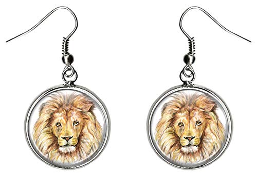 Lion Silver Hypoallergenic Stainless Steel Silver Earrings