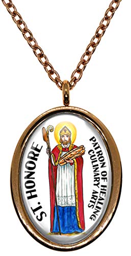 My Altar Saint Honore for Healing Culinary Arts Rose Gold Stainless Steel Pendant Necklace