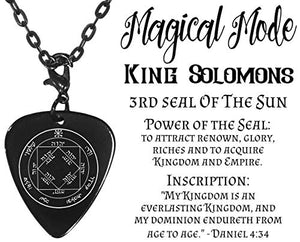 King Solomons Seal of The Sun Guitar Pick - Choose Your Seal