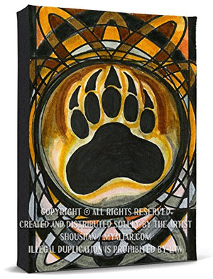 Bear Claw Paw Print Gallery Wrapped Canvas