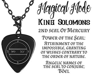 King Solomons Seal of Mercury Guitar Pick - Choose Your Seal