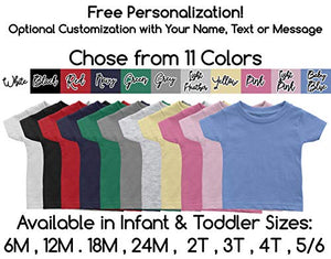 Slice of Chocolate Cake Infant or Toddler T-shirt with Optional Name or Message Personalization Customization