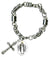 My Altar St Catherine of Siena Healing Sickness & Cross Stainless Steel 7" to 8" Bracelet