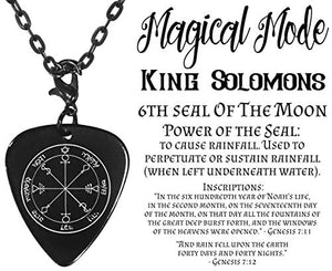 King Solomons Seal of The Moon Guitar Pick - Choose Your Seal