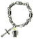 My Altar St Flora for Victims of Betrayal Charm & Cross Stainless Steel 7" to 8" Bracelet