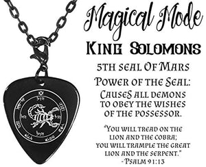 King Solomons Seal of Mars Guitar Pick - Choose Your Seal