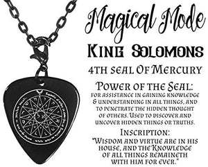 King Solomons Seal of Mercury Guitar Pick - Choose Your Seal