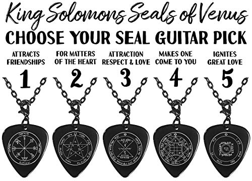 King Solomons Seal of Venus Guitar Pick - Choose Your Seal