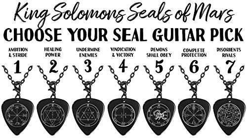 King Solomons Seal of Mars Guitar Pick - Choose Your Seal