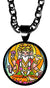 My Altar Lord Brahma 5/8" Mini Stainless Steel Black Pendant Necklace