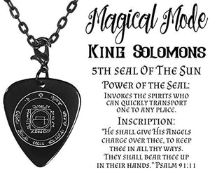 King Solomons Seal of The Sun Guitar Pick - Choose Your Seal