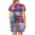 Colorful Abstract Art Women's All Over Print T-Shirt Dress