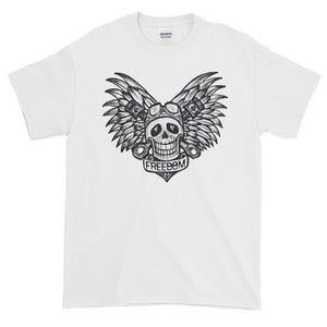 Freedom Wings Biker Skull Short-Sleeve T-Shirt