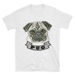 Pug Dog Portrait Unisex T-Shirt