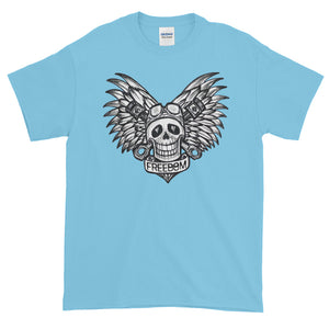 Freedom Wings Biker Skull Short-Sleeve T-Shirt