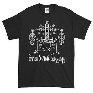 Baron Samedi Blessings Lwa Veve Voodoo Magic Adult Unisex T-shirt