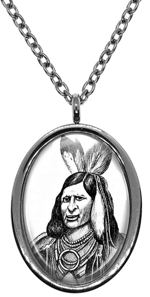 My Altar Native American Indian Chief Stainless Steel Pendant Necklace