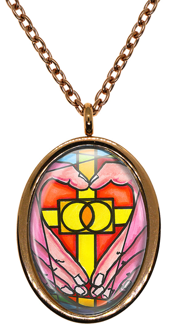 My Altar Sati Grid Reiki for Love & Relationships Stainless Steel Pendant Necklace