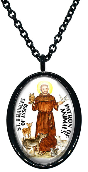 My Altar Saint Francis of Assisi Patron of Animals Stainless Steel Pendant Necklace