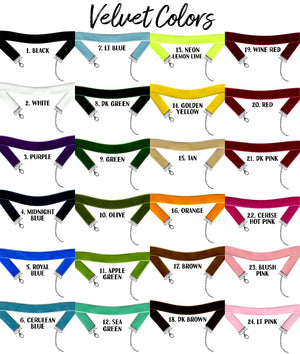 Velvet Choker - Customize and Choose your Color and Length